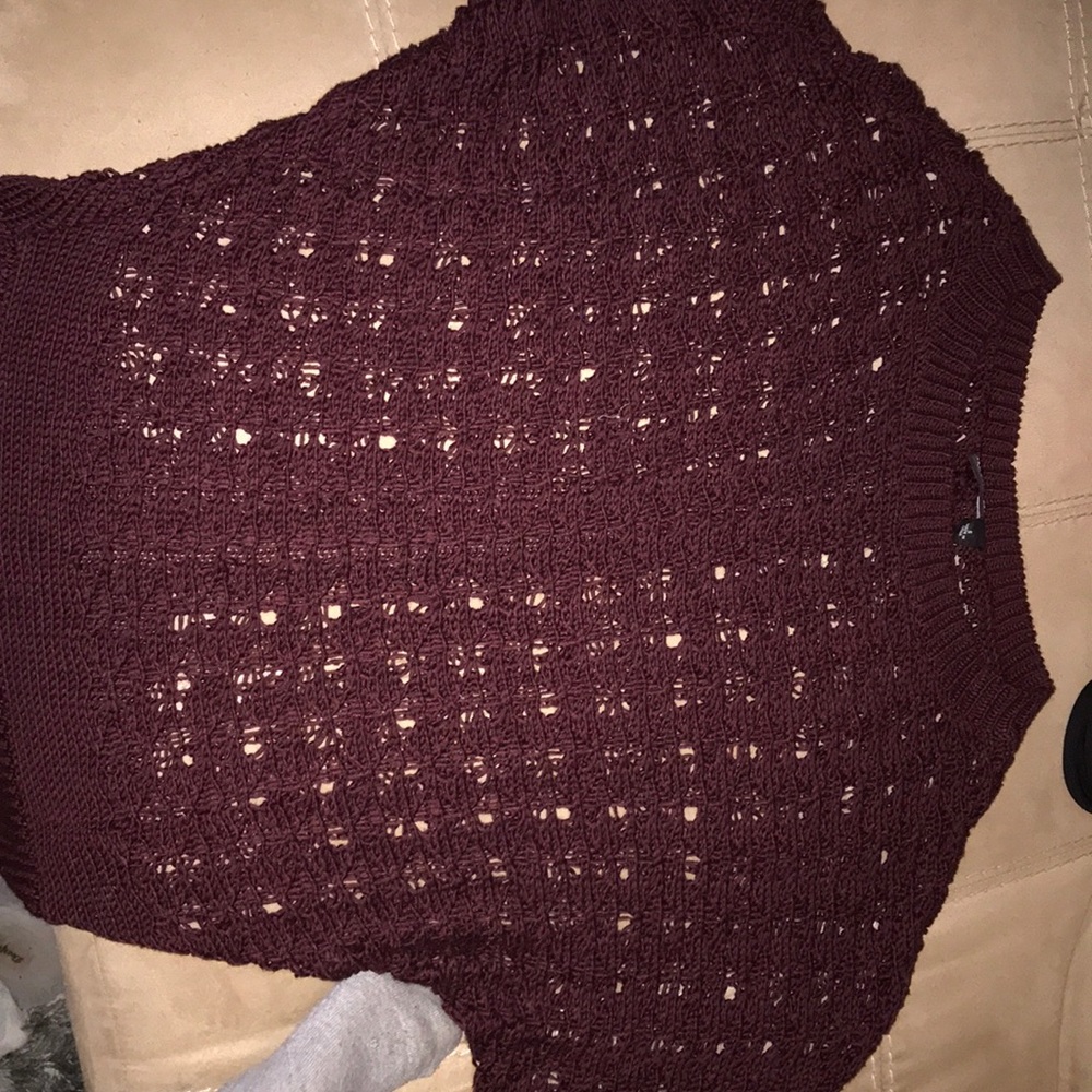 Burgundy holy sweater shirt